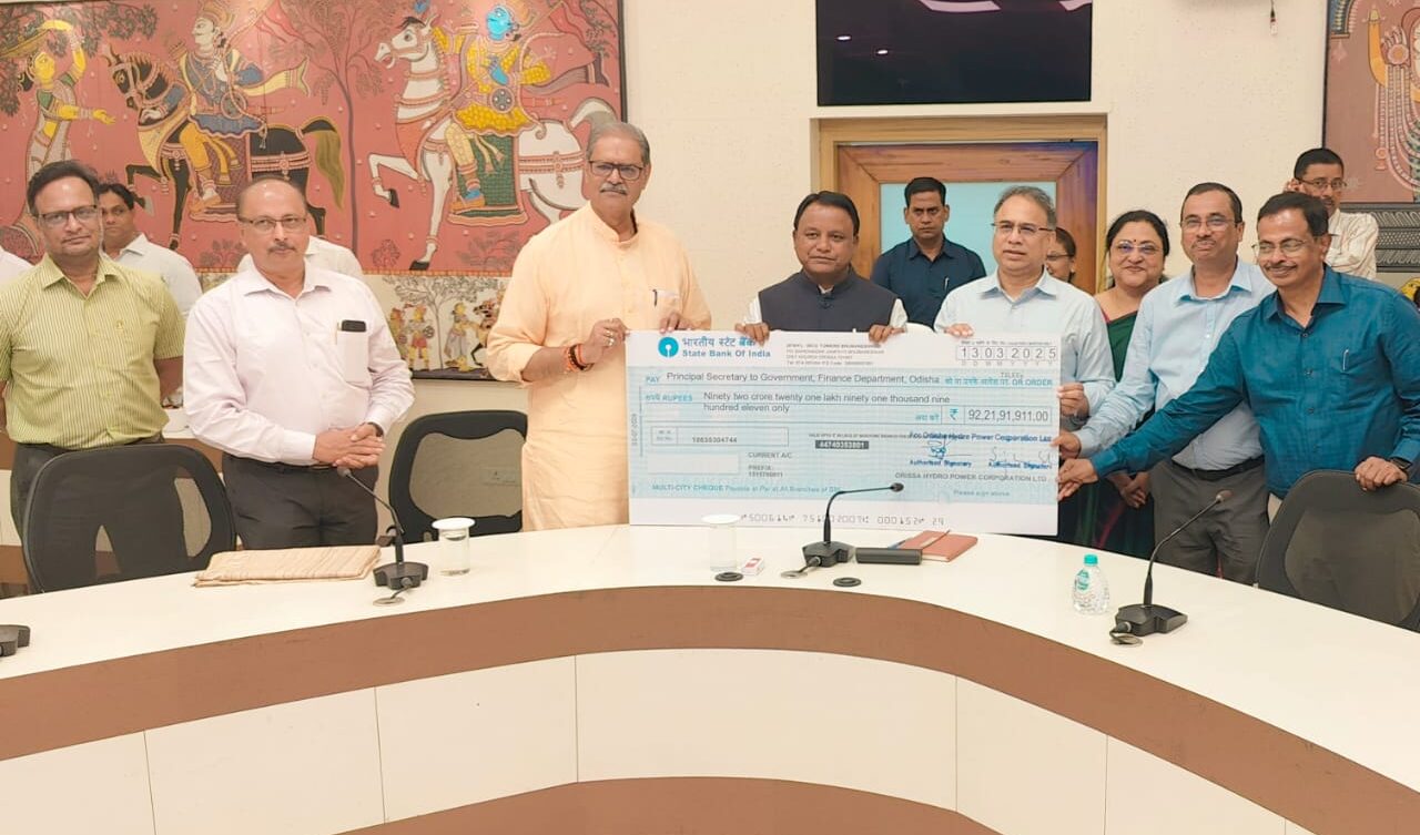 OHPC Pays Dividend of Rs. 92.22 Cr for the Financial Year 2023-24 to Govt. of Odisha
